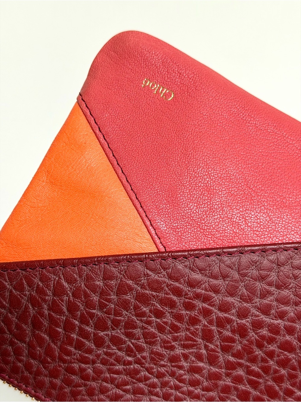 Chloe Multicolor Leather Envelope Flap Chain Clutch - Picture 10 of 15